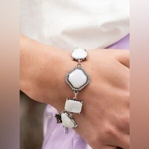Grounding Glamour White Bracelet